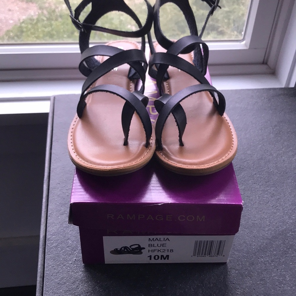 NEW women’s Rampage Malia Blue sandals size 10